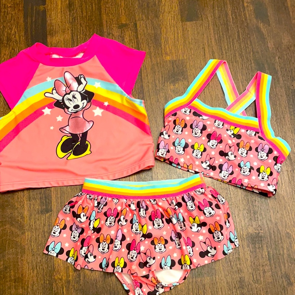 Minnie Mouse Disney Bathing Suit - 3 Piece